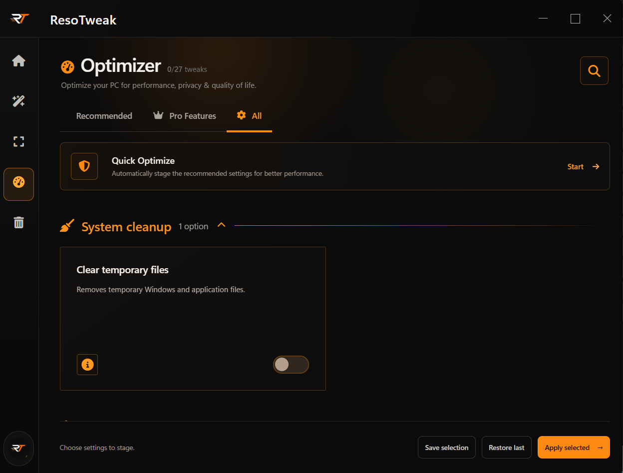 ResoTweak Optimizer